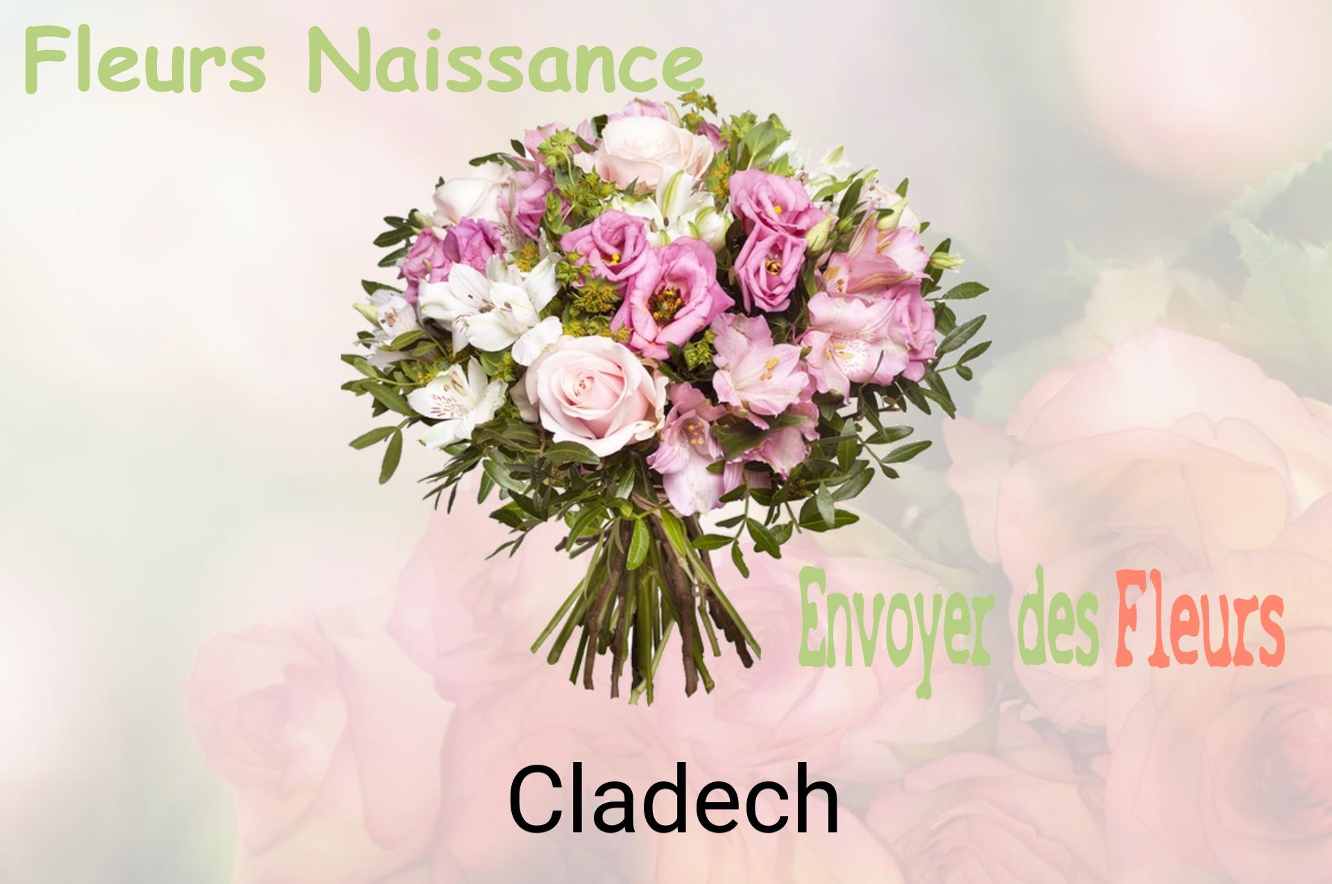 Bouquet de fleurs de naissance livré à Cladech